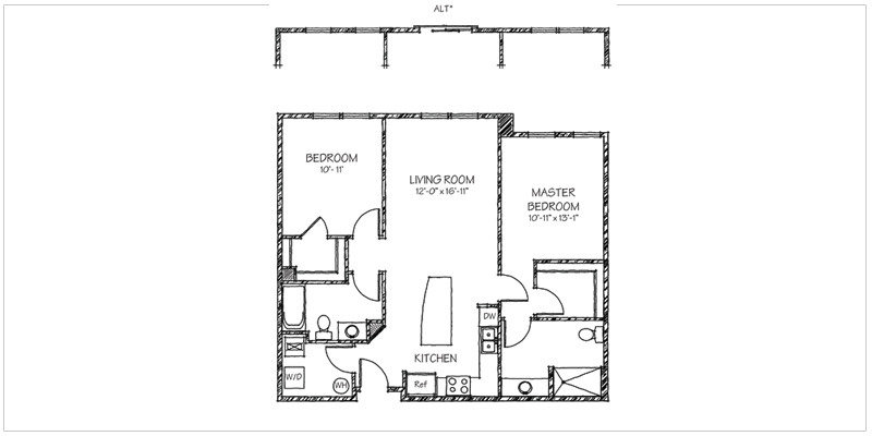 Georgetown Floorplan | Annex at River South Apartments