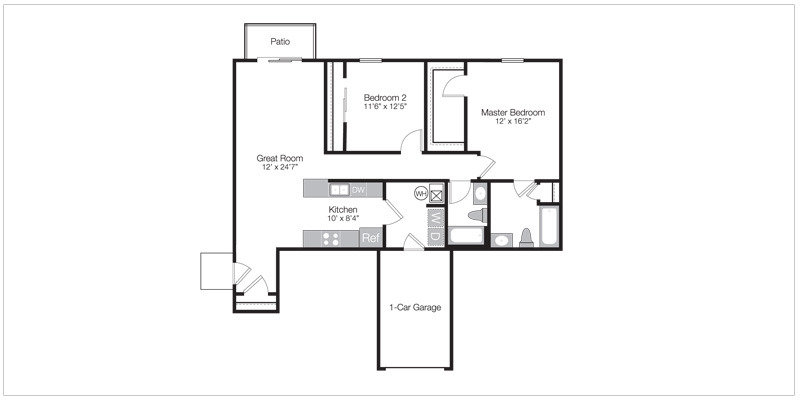 Freedom Floorplan | Washington Place Apartments